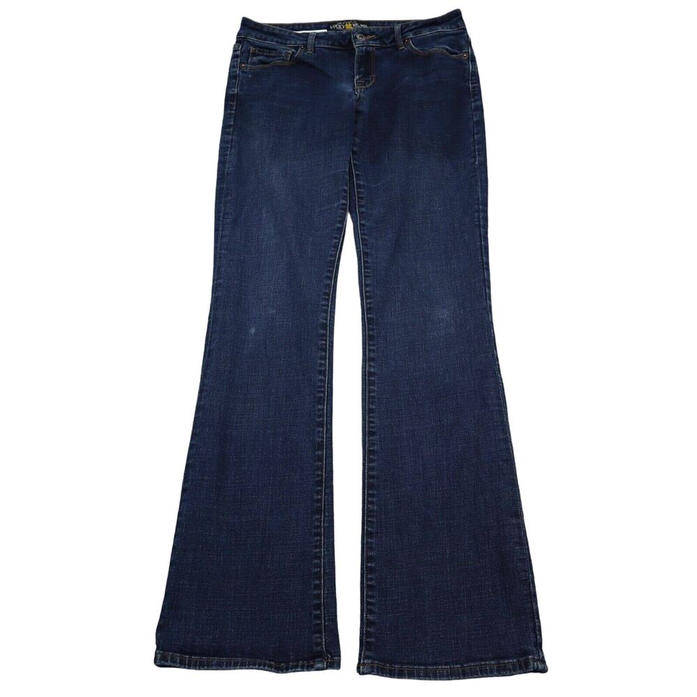 Lucky Brand Pants Womens 4 Blue Bootcut Low Rise Pocket Dark Wash Denim Jeans